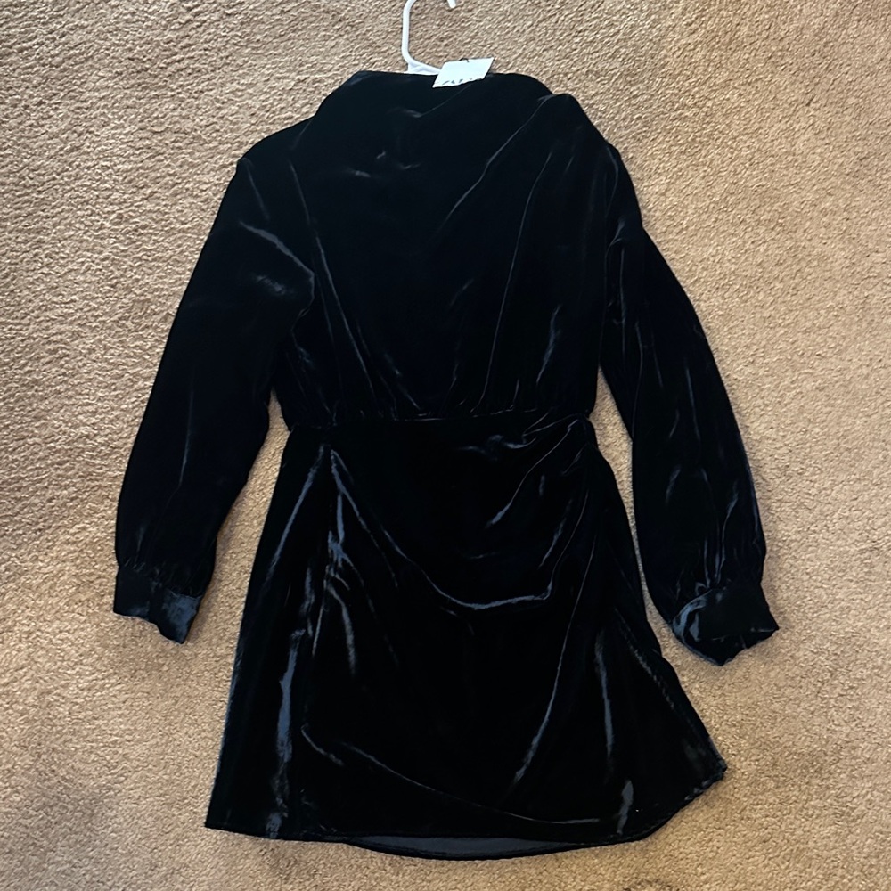 Zara Black Velvet Dress